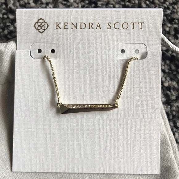 Kendra Scott Gold Elliot Necklace Silver Gem Stone - Picture 2 of 8